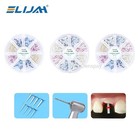 Dental Fiber Post Kit Mixed screw straight Post Quartz Glass Thread Pile 1box-us