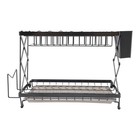 2 Tier Dish Drying Rack For Kitchen  Foldable Dish Drying Rack  Dish Drying Rack