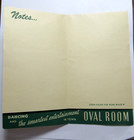 Vintage 1940s Copley Plaza Hotel Boston Directory Souvenir Card Oval Room Note