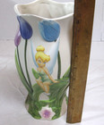 Tinker Bell Tulip Ceramic Vase Disney Fairies Disney Store Retired Read