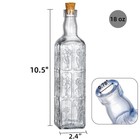 3 Pack Vintage Vase With Corks  Embossed Colorful Glass Bottles  Decorative C   