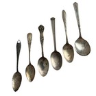 152g Sterling Silver Scrap Six  6  Antique Vintage Spoons Mixed Stacker Lot