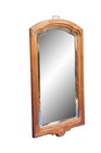Antique Arched Domed Top Beveled Mahognay Wall Vanity Dresser Mirror 29 