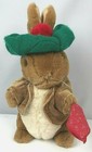 Vintage Eden Brown Benjamin Bunny Beatrix Potter Green Hat Stuffed Plush 11   