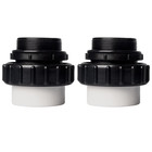 2 Pack Hi-temp Union Pool Pump 2  Mpt X 2  Slip Pvc For Intelliflo Whisperflo