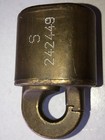 Vintage Brass Us Reg d Mail Lock Postal Rotary Padlock  Without Key  No s242449