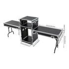 14u Pa Dj Rack Road Case Slant Mixer Top Rack W  2 dj Table Tops25 3 21 5 30 3in