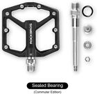 Rockbros Bike Pedals Mtb Platform Pedals Aluminum 9 16  Sealed Bearing Black