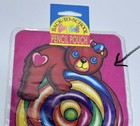 Vintage 80s Lisa Frank Brown Bear On Lollipop With Hearts Pencil Pouch Rare Htf