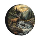Landscape And Deer Spare Tire Cover Wheel 14 Inch Landscape And Deer 5