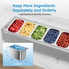 71 Inch Refrigerated Condiment Prep Station  Sandwich Prep Table Stainless Steel