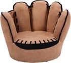 Kids Couch With Solid Wood Frame   Baseball Glove Design  Children Armchair F   