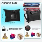 Locking Money Bag With Key Lock And Zipper  11-1 2 In  Portable Pouch