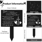 Memorial Remembrance Plaque Stake Waterproof Acrylic Grave Marker For Black 