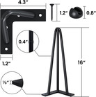 16  Hairpin Table Legs  4pcs Coffee Desk Legs With Rubber Floor Protectors  880l