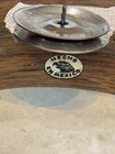 Vtg 6    Tambourine Natural Skin Head Brass Jingles Wood Boho Folk Percussion Drum