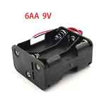 2x 6-aa Battery Spring Clip Holder Case Plastic Box Tow Layers Stacked 9vdc