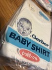 3x Vtg  Nos Gerber Baby White Pull On  Shirt Blue Large  31-34lbs Usa New  a30