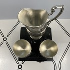 Vintage Sks Zinn Pewter Goblet Vase Set German Renaissance Medieval Halloween
