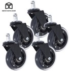 5 Pack 3  Office Chair Caster Rubber Swivel Wheels Replacement Heavy Duty