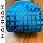 Haggar Men   s Polyester Tie Blue Geometric Print Necktie   Pocket Square Set New