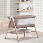 Delta Children Bondi Beechwood By The Bed Bassinet W  Pureair Mesh Sheet Tan New