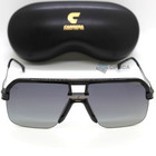 New Carrera 1066 Polarized Half Rim Navigator Sunglasses Grey Gradient 807