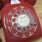 Vintage Bell System Western Electric Rotary Dial Desk Telephone C d 500 Red