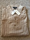 Banana Republic Men s Ribbed Knit Polo Shirt Solid Taupe Beige Size Xl Nwt