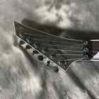 Black Electric Guitar King V Resin Inlay Double Tremolo Bridge Hh Pickups