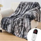 Electric Heated Blanket Throw 50  x60  size Faux Fur Heating Blanket 10 Heating