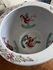 Chinese Porcelain Fish Bowl Planter With Floral And Fish Design Multicolor