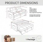 Sofa Bed Couch Sleeper Loveseat Convertible Pull-out Bed Couch With Side Pockets