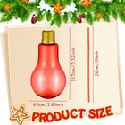 30 Pcs 200ml Christmas Light Bulb Cups With Straw Lids Christmas 6 8 Oz Plast   