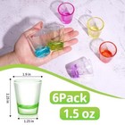 6 Pack Heavy Base Shot Glasses Set  1 6 Oz Colorful Shot Glasses Bulk  