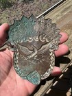 Unity Is Strength Eagle  Stars    Shield Die Struck Copper Cap Plate C 1825-1835