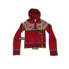 Vintage Youth Hollister Sportswear Red Lambswool Hooded Sweater - Size M