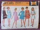 Vtg 1960s Mccall 9556 Flounce Leg O mutton Sleeve Dress Sewing Pattern 33 Bust
