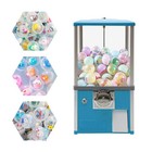 25-cent Gumball Machine 20  H Vending Coin Bank Vintage Gumballs Dispenser Blue
