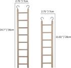 2pcs Birdie Basics Wooden Ladder For Bird Cage Climbing Ladder Toy For Parakeets