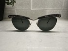 Vintage Bausch   Lomb Women   s Sunglasses 12k Gf Eyebrow Horn Rimmed Rhinestone