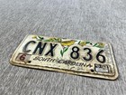 Vintage South Carolina License Plate Cnx 836 Yellow Bird S c  1993 Novelty Wren