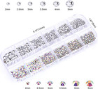 3000 Pcs Rhinestones For Craft  Phogary Ab Rhinestones Flat Back  small Size 1 5