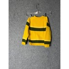 Vintage Sears Kids Yellow Green Striped Acrylic Knit Sweater Size M 4-5 Raglan