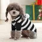 Puppy Dog Striped Hoodie Small Dogs Hooded Sweatshirt Pet Clothes Knit Sweaters