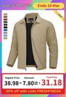 Men s Light Thin Casual Jacket Golf Sport Windbreaker Front Zip Panel Jackets