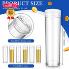 Geetery 20 Pcs Plastic Coin Tubes Small Dollar Holders 1 10 Inch Round   