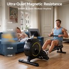 Rowing Machine With Comfortable Seat  Quiet For Home   16-level Resistance
