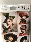 Vogue Accessories Pattern 7464 Millinery Costume Retro Vtg Hats 30s 40s