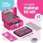 Kids Makeup Kit For Girls - 43 Pcs Real Make Up Pretend Play Beauty Set